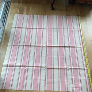 Cotton Canvas Pink Tan Stripe Heavy Upholstery Furniture Fabric Yardage 1.4 yds